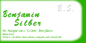 benjamin silber business card